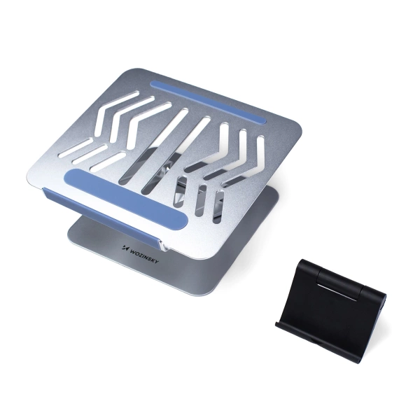 Podstawka pod laptopa, tablet Wozinsky WRS-CPY84SS aluminiowa + Gratis! podstawka do smartfona - srebrna