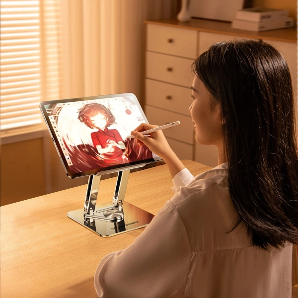 Podstawka pod laptopa, tablet Wozinsky WRS-CPY84SS aluminiowa + Gratis! podstawka do smartfona - srebrna