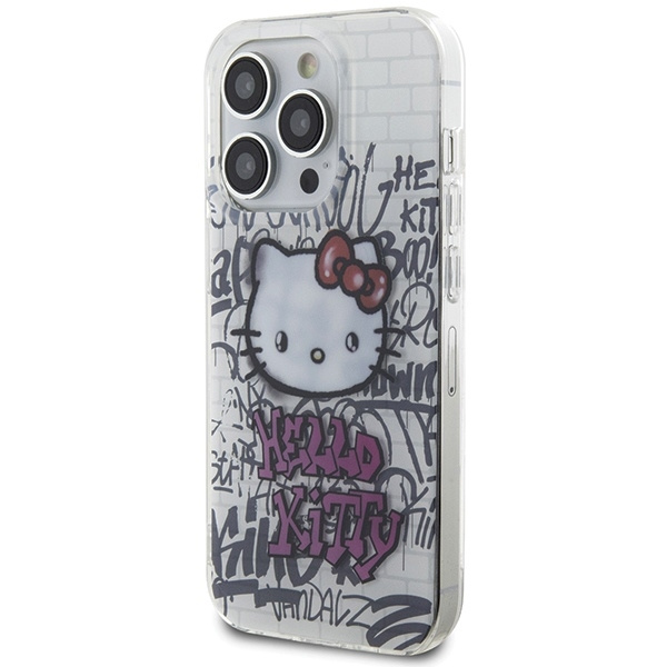 Etui Hello Kitty IML Kitty On Bricks Graffiti na iPhone 13 Pro Max - białe