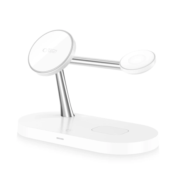 Tech-Protect A12 3in1 MagSafe Inductive Charger for Smartphone/Headphones/Smartwatch - White