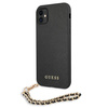 Guess GUHCN61SASGBK iPhone 11 6,1" / Xrczarny/black hardcase Saffiano Chain