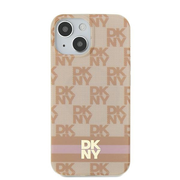 DKNY DKHMP15SHCPTSP iPhone 15 / 14 / 136.1" różowy/pink hardcase IML Checkered Mono Pattern & Printed Stripes MagSafe