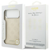 Etui Guess Peony Hot Stamp Script        MagSafe do iPhone 17 Pro Max beżowy
