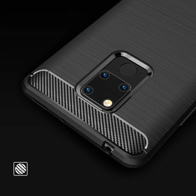 CASE ETUI CARBON LUX NIEBIESKI HUAWEI MATE 20