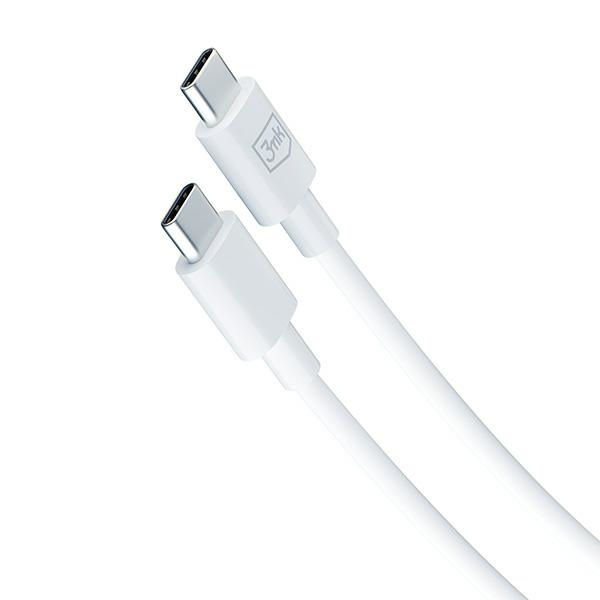 3MK Hyper Charger PD 25W ład. sieć. biała/white + 1x USB-C Cable