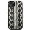 Etui Karl Lagerfeld Monogram Stripe na iPhone 14 Plus - szare