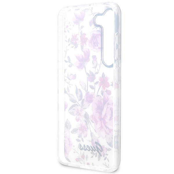 Guess GUHCS23SHCFWST S23 S911 biały/white hardcase Flower Collection