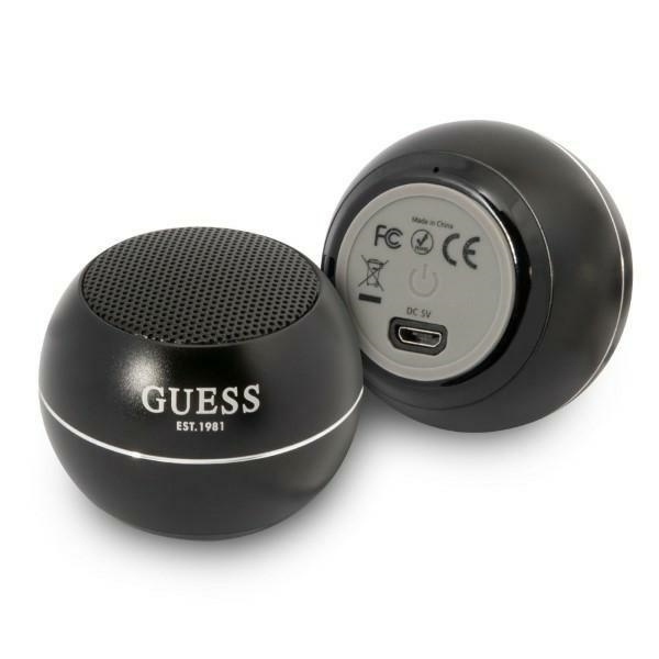 GUESS GŁOŚNIK BLUETOOTH GUWSALGEK SPEAKER MINI CZARNY/BLACK