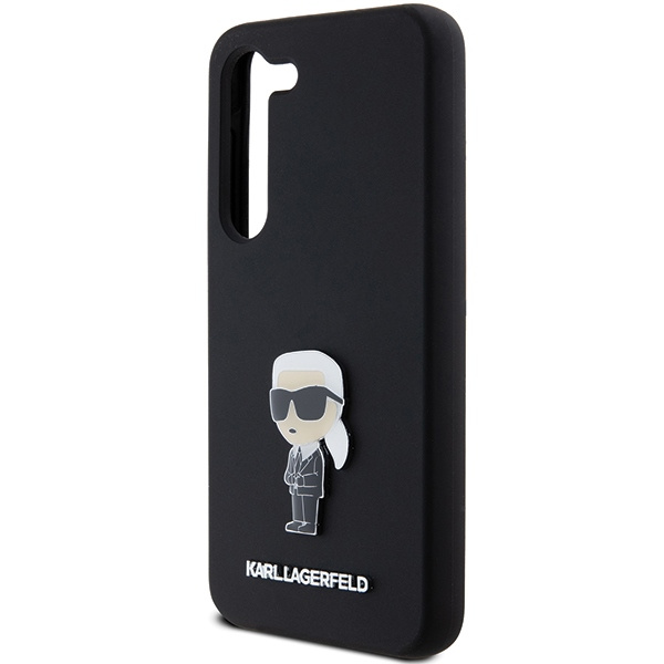 KARL LAGERFELD KLHCS24SSMHKNPK S24 S921 CZARNY/BLACK SILICONE IKONIK METAL PIN