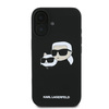 Karl Lagerfeld KLHMP16SSKCHPPLK iPhone 16 6.1" czarny/black hardcase Silicone Double Heads Print MagSafe
