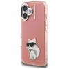 Etui Karl Lagerfeld IML Aquarelle        Choupette & Logo do iPhone 16 różowy