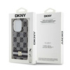 DKNY DKHMP14LHCPTSK iPhone 14 Pro6.1" czarny/black hardcase IML Checkered Mono Pattern & Printed Stripes MagSafe