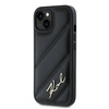 KARL LAGERFELD KLHCP13MPQDSMGK IPHONE 13 6.1" BLACK/BLACK HARDCASE DIAGONAL QUILTED SCRIPT