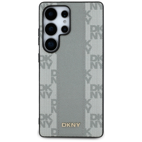 Etui DKNY Leather Checkered Pattern      MagSafe do Samsung Galaxy S25 Ultra taupe