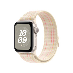 ORYGINALNA OPASKA APPLE NIKE SPORT SILICONE 40MM STARLIGHT/PINK BEZ OPAKOWANIA
