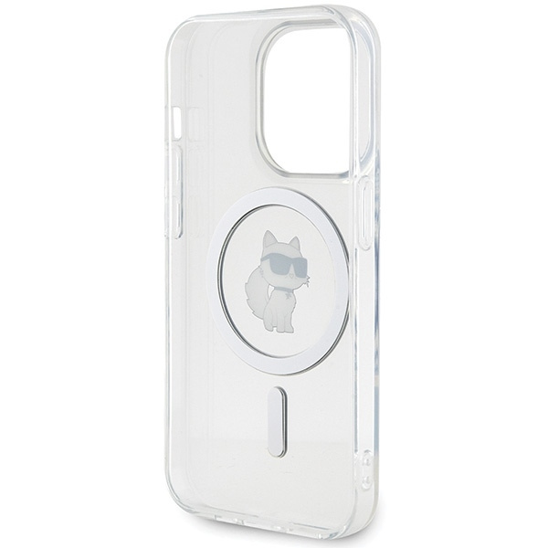 Etui Karl Lagerfeld IML Choupette MagSafe na iPhone 15 Pro - przezroczyste