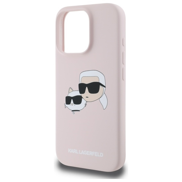 Karl Lagerfeld KLHMP16XSKCHPPLP iPhone 16 Pro Max różowy/pink HC MagSafe Sil Double Heads Print