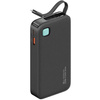 USAMS Powerbank ze zwijanym kablem Retractable Lightning 10000 mAh PD 20W Fast Charge XY Series czarny/black 10KCD22501 (US-CD225)