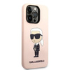 Karl Lagerfeld KLHCP14LSNIKBCP iPhone 14 Pro 6.1" hardcase pink/pink Silicone Ikonik