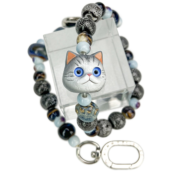 Zawieszka na torebkę handstrap Nimmy New Big Eye Cute Pets 2.0 szary