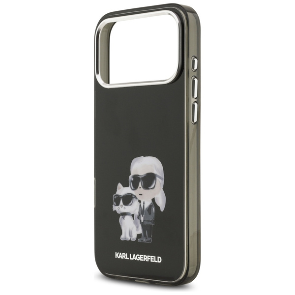 Etui Karl Lagerfeld IML Aquarelle Karl   & Choupette & Logo MagSafe do iPhone 17 Pro Max czarny