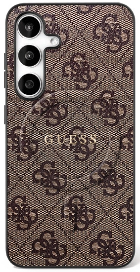 Etui Guess 4G Ring Classic Logo MagSafe  do Samsung Galaxy S25 FE brązowy