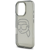Etui Karl Lagerfeld IML Rhinestones Karl  Head do iPhone 16 Pro czarny