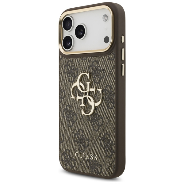 Etui Guess 4G Big 4G Classic Logo Big    Strap Metal Buttons do iPhone 17 Pro Max brązowy