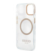 Guess GUHMP13MHTRMD iPhone 13 / 14 / 15 6.1" złoty/gold hard case Metal Outline Magsafe