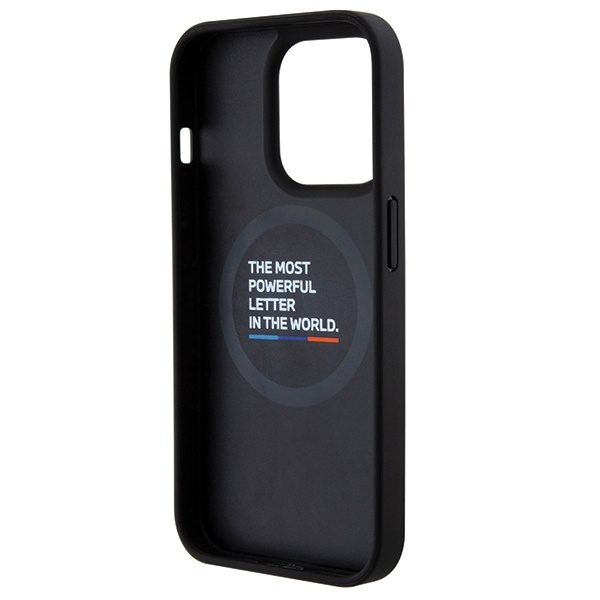 Etui BMW Leather Carbon MagSafe na iPhone 15 Pro Max - czarne