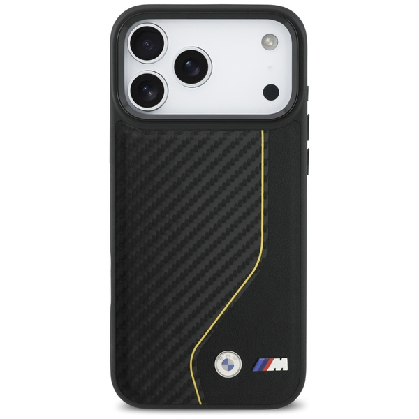 Etui BMW M Carbon Line & Logo MagSafe do iPhone 17 Pro Max żółty