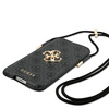 Guess Torebka na telefon GUHCP12M4GPSGR6,1" szary/grey 4G Metal Logo
