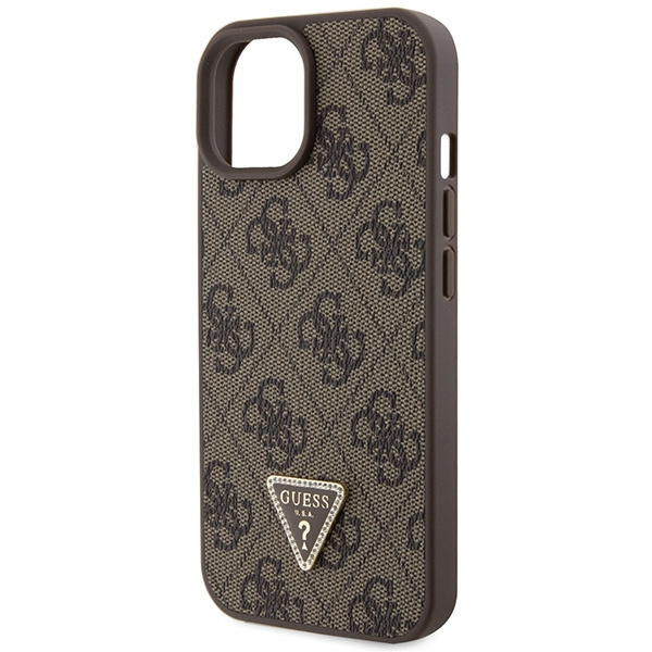 Guess GUHCP15SP4TDSCPW iPhone 15 / 14 /13 6.1" brązowy/brown hardcase Crossbody 4G Metal Logo