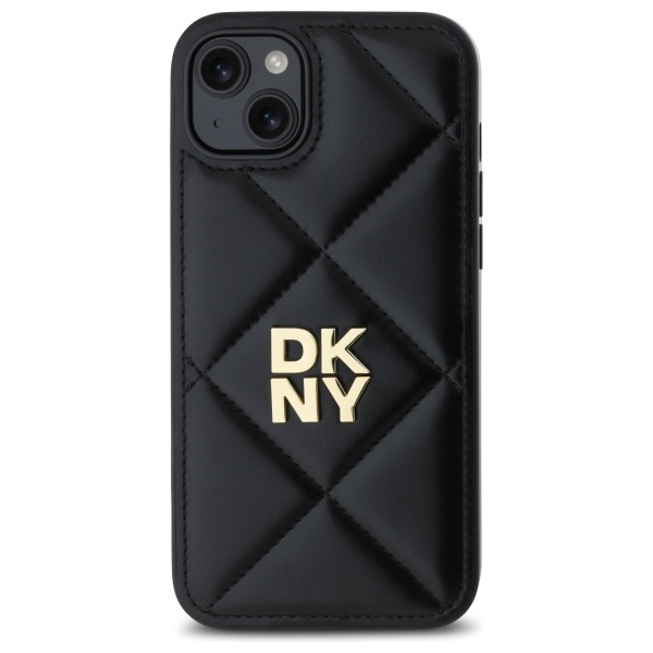 DKNY DKHCP15MPQDSLK iPhone 15 Plus 6.7"  czarny/black Quilted Stack Logo