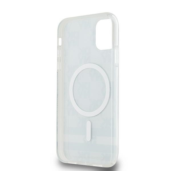 DKNY DKHMN61HCPTSK iPhone 11 / Xr6.1" czarny/black hardcase IML Checkered Mono Pattern & Printed Stripes MagSafe