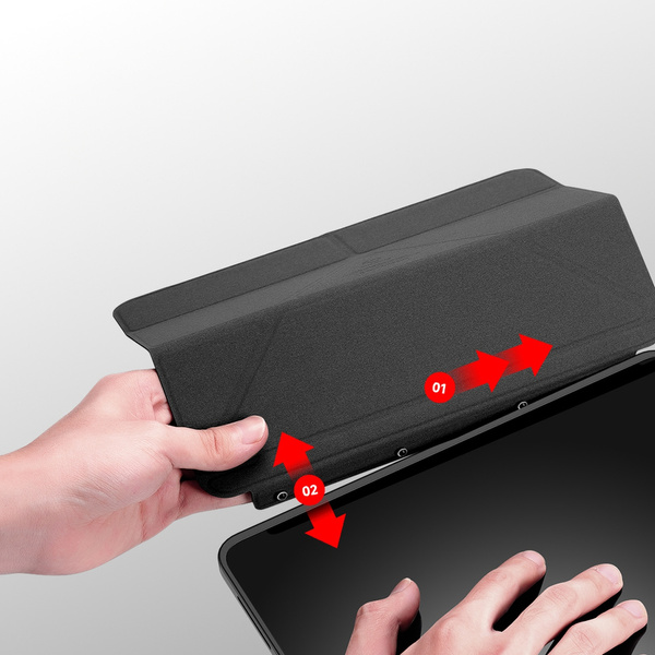 Dux Ducis Magi etui do iPad Pro 12.9'' 2021 / 2020 / 2018 pokrowiec smart cover z podstawką i schowkiem na Apple Pencil różowy