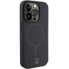 Mercedes Smooth Leather MagSafe case for iPhone 15 Pro Max - black