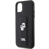 Etui Karl Lagerfeld Gripstand Saffiano Karl&Choupette Pins na iPhone 11 / Xr - czarne