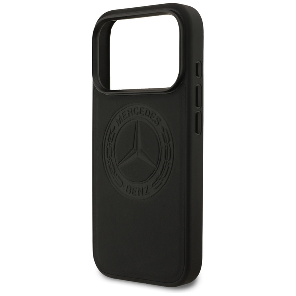 Etui Mercedes Leather Vintage Logo       MagSafe do iPhone 17 Pro czarny