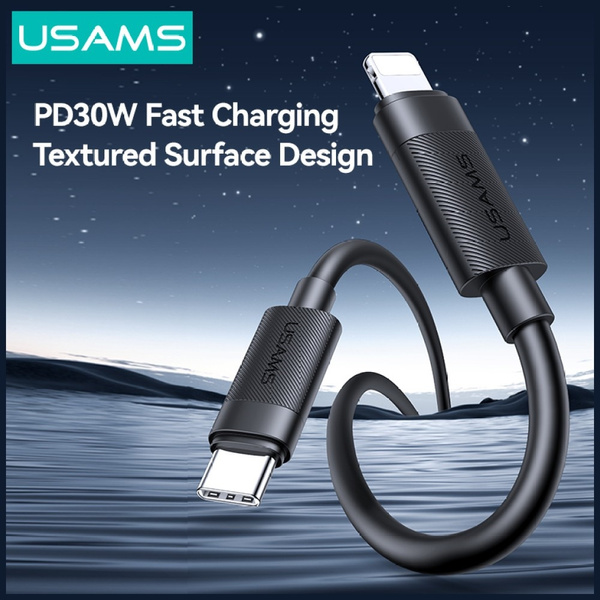 Kabel USAMS U94 30W USB-C do Lightning   1m czarny