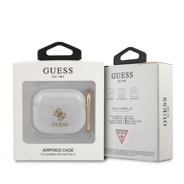 Guess GUA3UCG4GT AirPods 3 coverTransparent Glitter Collection