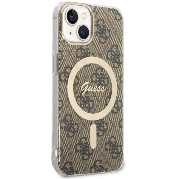 Guess GUHMP14MH4STW iPhone 14 Plus/ 15 Plus 6.7" brązowy/brown hardcase 4G MagSafe