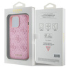 Guess GUHCP15XP4EPMP iPhone 15 Pro Max 6.7" różowy/pink hardcase Leather 4G Stamped