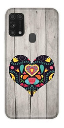 CASEGADGET CASE OVERPRINT BLACK HEART SAMSUNG GALAXY M31