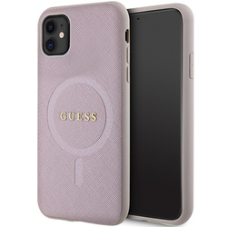 GUESS GUHMN61PSAHMCP IPHONE 11 / XR 6.1" RÓŻOWY/PINK HARDCASE SAFFIANO MAGSAFE