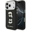 Etui Karl Lagerfeld FW Grained Karl &    Choupette Heads Pins & Logo do iPhone 17 Pro czarny