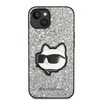 Karl Lagerfeld KLHCP14MG2CPS iPhone 14 Plus 6.7" silver/silver hardcase Glitter Choupette Patch