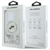 Karl Lagerfeld KLHMP16LLGKCSGH iPhone 16 Pro 6.3" hardcase transparent Liquid Glitter Karl&Choupette Head Magsafe