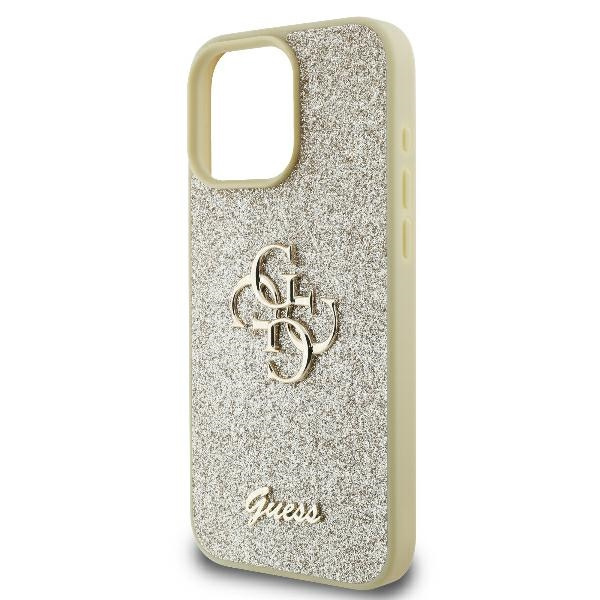 Guess GUHCP16LHG4SGD iPhone 16 Pro6.3" złoty/gold hardcase Fixed Glitter Big 4G