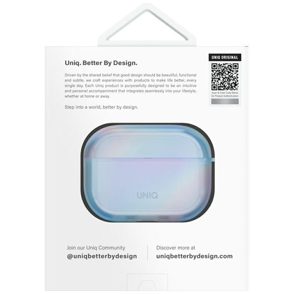 Etui UNIQ Iridescia do AirPods Pro 2     Hang Case niebieski